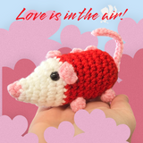 Valentine's Day Crocheted Baby Possums!