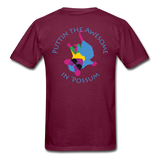 Awesome Possumz Tee Shirt - burgundy