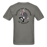 AP Awesome Logo Tee Shirt - charcoal